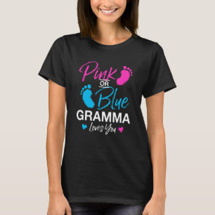 Gender Reveal Gramma Baby Shower Oma T-Shirt