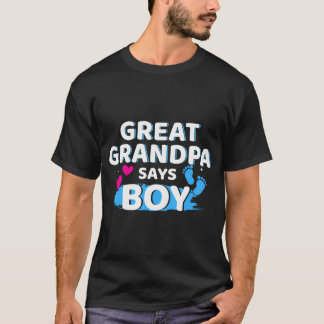 Gender Reveal Great Opa sagt Boy Matching Baby T-Shirt