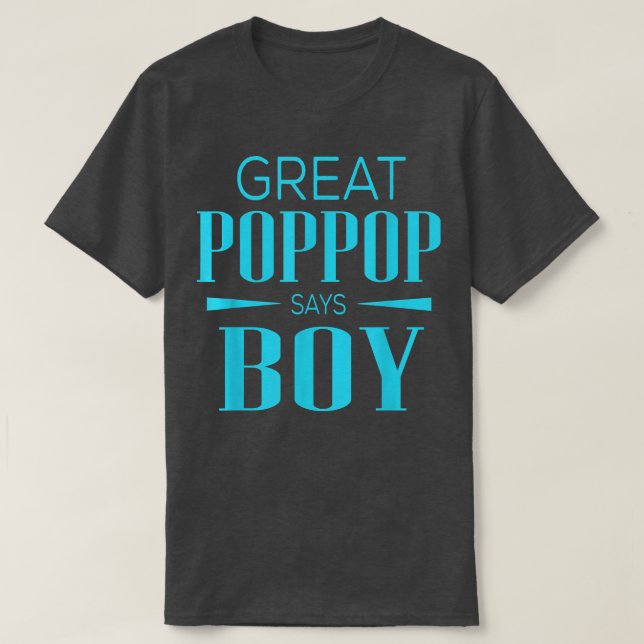 Gender Reveal Great Poppop sagt Boy Matching Baby T-Shirt (Design vorne)