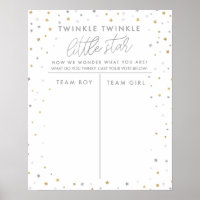 Gender Reveal Guessing Game Twinkle Little Star