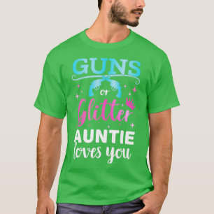 Gender reveal guns or glitter matching baby T-Shirt