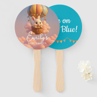 Gender Reveal Hand Fan, Bunny Balloon It’s a Boy Fächer