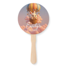 Gender Reveal Hand Fan, Bunny Balloon It’s a Girl
