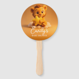 Gender Reveal Hand Fan, Little Lion. It’s a Girl Fächer