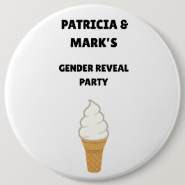 Gender Reveal Ice Cream Party Button