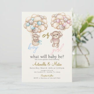 Gender Reveal Invitation Einladung