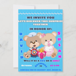 gender reveal invitation einladung