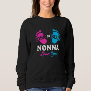 Gender Reveal Nonna Baby Shower Oma Sweatshirt