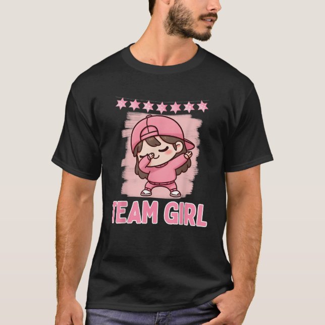 Gender Reveal Party Day Team Girl Cute Baby Pink T T-Shirt (Vorderseite)