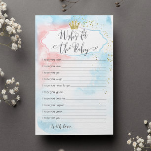 Gender Reveal Party Game   Wünsche für das Baby