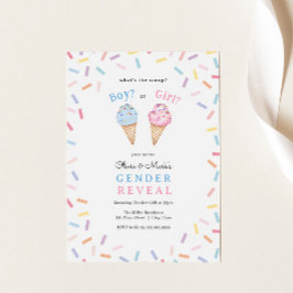 Gender Reveal Party Icecream Scoop Einladung