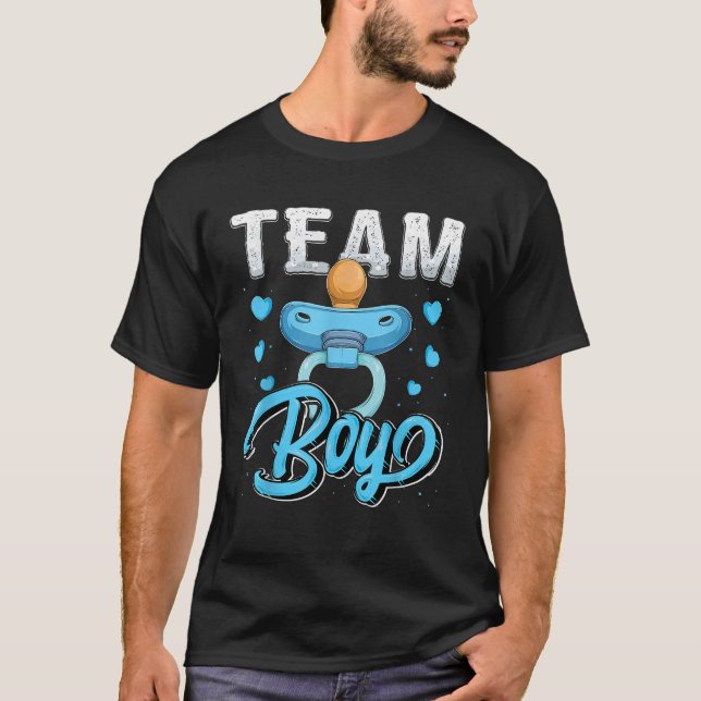 Gender reveal party Team Boy baby shower matching  T-Shirt (Vorderseite)