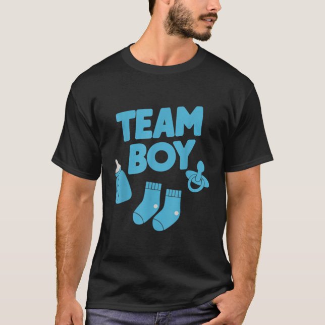 Gender Reveal Party Team Boy  T-Shirt (Vorderseite)
