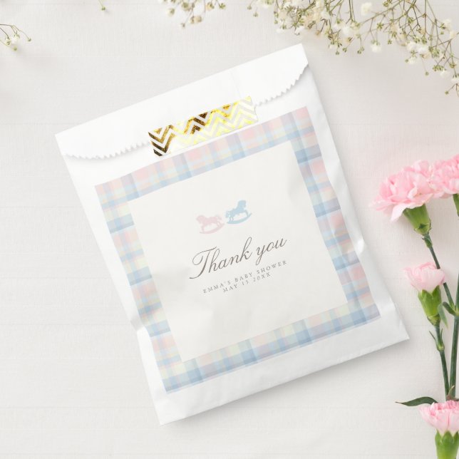 Gender Reveal Pink Blue Teddy Bear Favor Bags Geschenktütchen (Versiegelt)