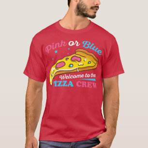 Gender Reveal Pizza Design für eine Pizza Lover T-Shirt