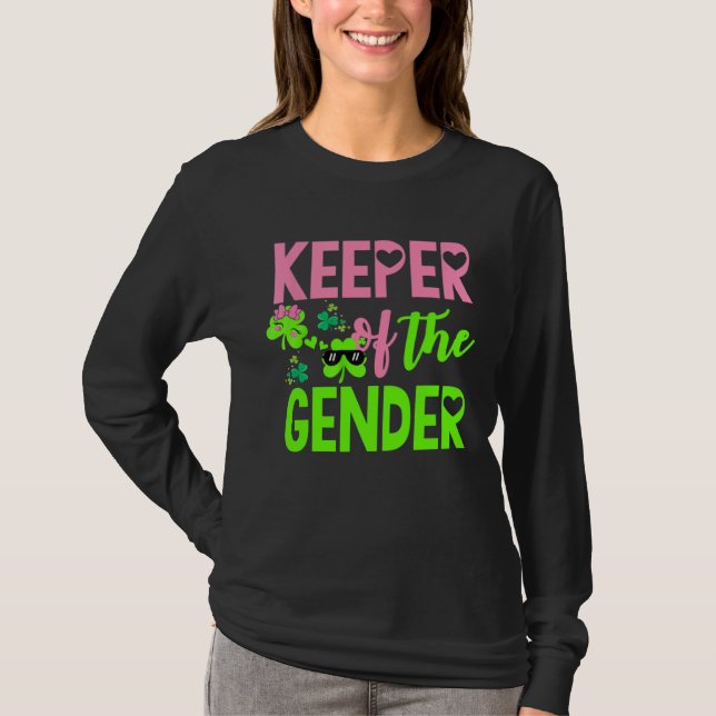 Gender Reveal St Patricks Day Funny Keeper of the  T-Shirt (Vorderseite)