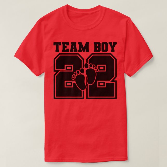 Gender Reveal Team Boy 2022 Matching Baby Party Bl T-Shirt (Design vorne)