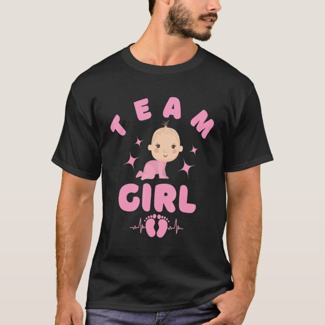 Gender Reveal Team Girl For Baby Shower Party It's T-Shirt (Vorderseite)