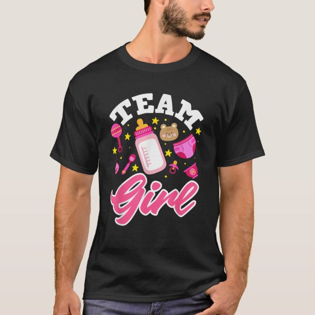 Gender Reveal Team Girl T-Shirt (Vorderseite)