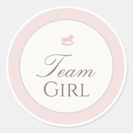 Gender Reveal Voting Team Girl Teddy Bear Sticker
