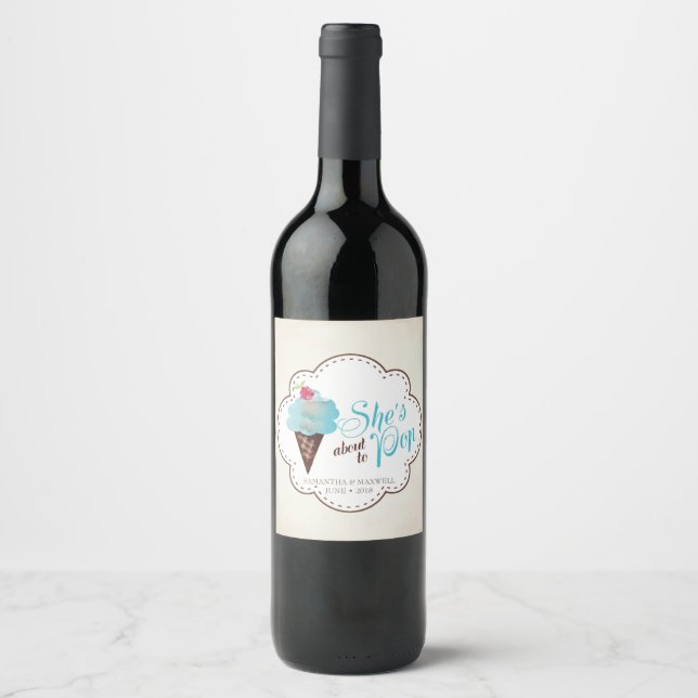 Gender Revekling Wine Label - Blaues Eis Weinetikett (Vorderseite)