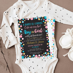Gender Reveve Invitation Baby Shower Boy oder Mädc Einladung