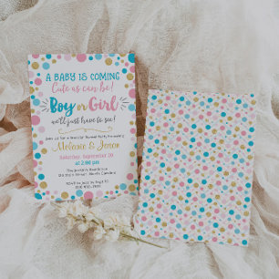 Gender Reveve Invitation Baby Shower Boy oder Mädc Einladung