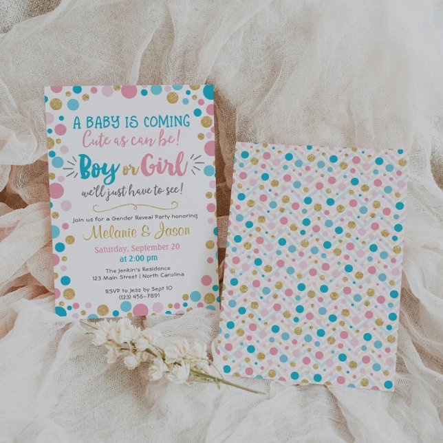 Gender Reveve Invitation Baby Shower Boy oder Mädc Einladung (Von Creator hochgeladen)