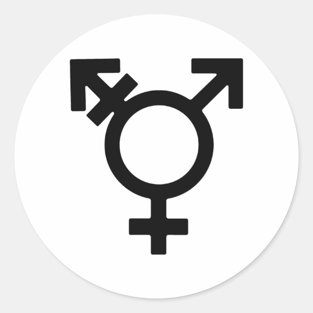 Gender-Symbol Runder Aufkleber (Vorderseite)