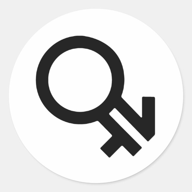 Gender-Symbol Runder Aufkleber (Vorderseite)