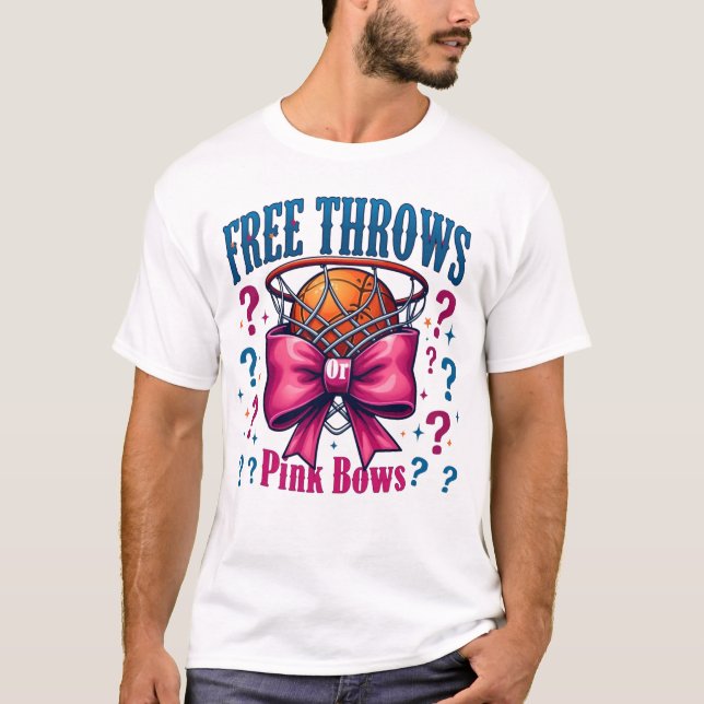 Gender-Übersicht über Freie Throws oder rosa Bows T-Shirt (Vorderseite)