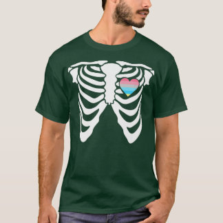 Genderflu Gay Skeleton Nichtbinär Geschlecht  T-Shirt