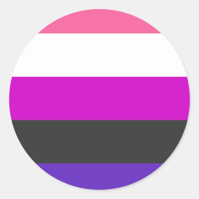 Genderfluid Aufkleber (Vorderseite)