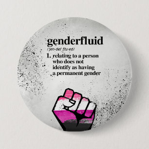 Genderfluid Definition - definierte LGBTQ Button