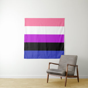 Genderfluid-Flag 57 x 57 Wandteppich
