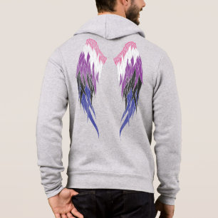 Genderfluid Flag - Angel Wings Hoodie