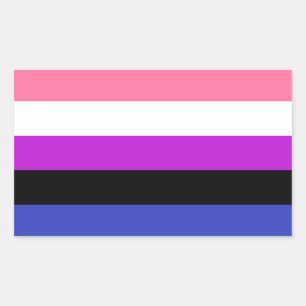 Genderfluid-Flag-Aufkleber Rechteckiger Aufkleber