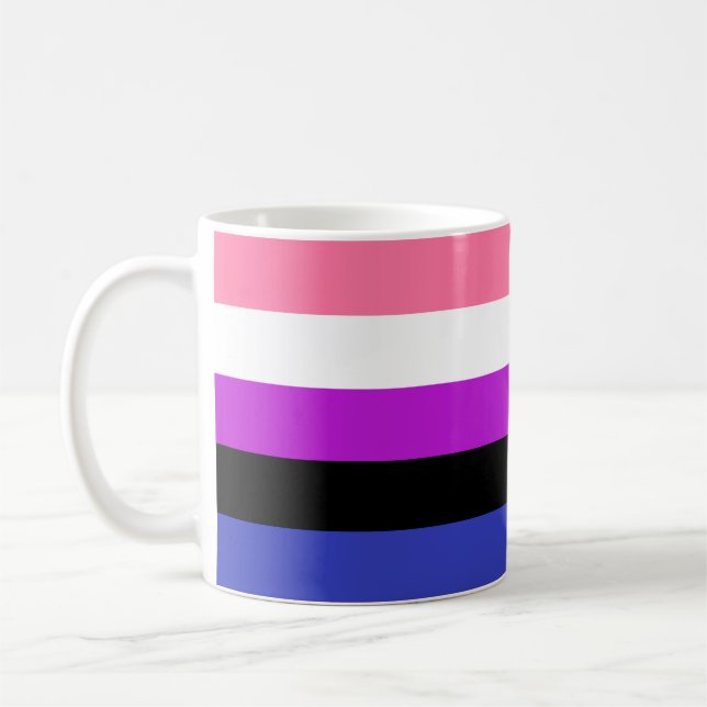 Genderfluid-Flag Kaffeetasse (Links)