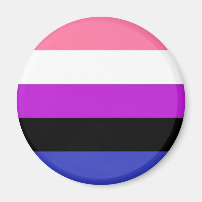 Genderfluid Flag LGBT Magnet (Vorne)