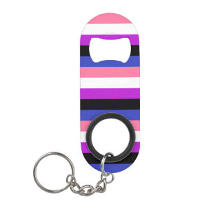Genderfluid-Flag Mini Flaschenöffner