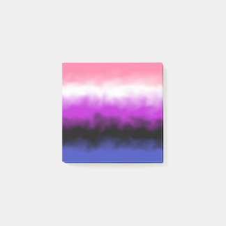 Genderfluid Flag Nachhinweise Post-it Klebezettel