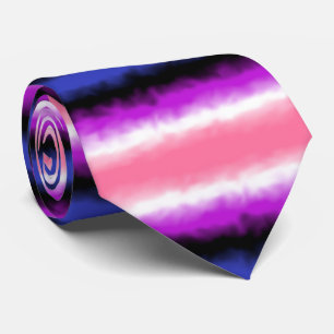 Genderfluid Flag Narrow Strike Neck Tie Krawatte
