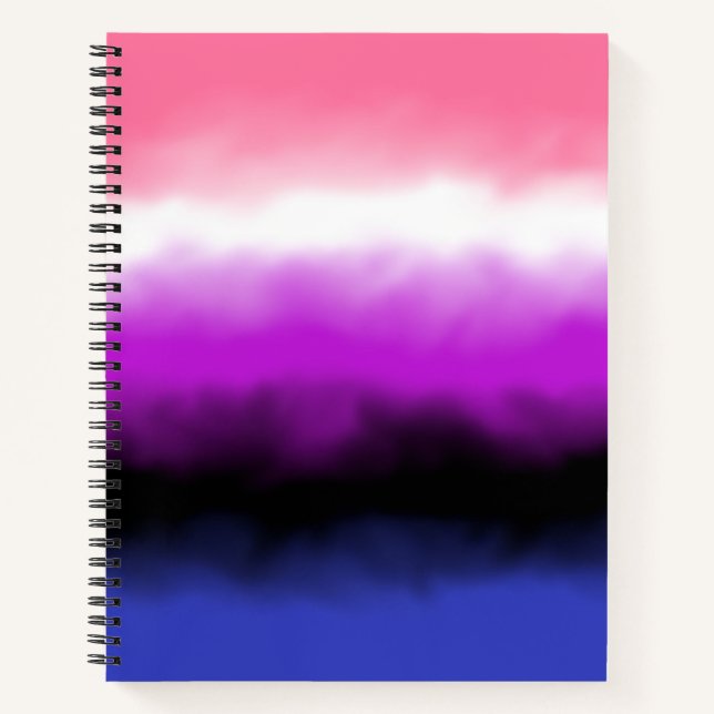 GenderFluid Flag Notebook Notizbuch (Vorderseite)