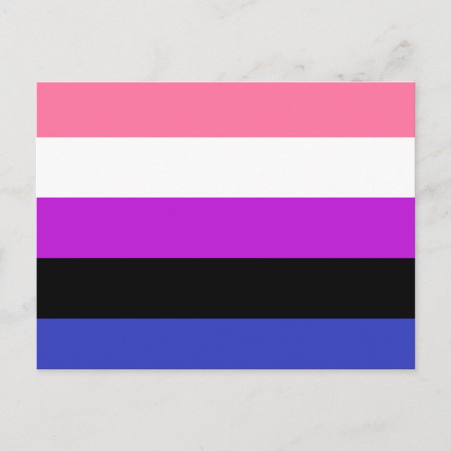Genderfluid Flag Postkarte (Vorderseite)