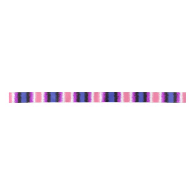 Genderfluid Flag Ribbon Satinband (Vorderseite)