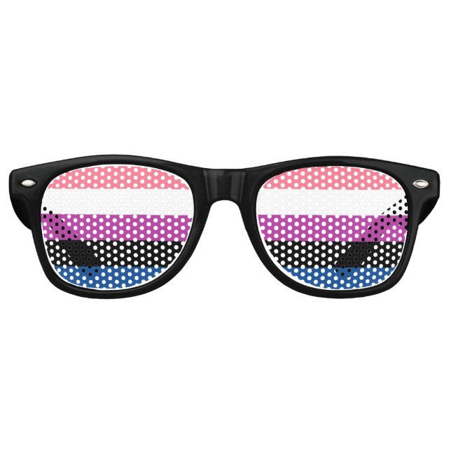 Genderfluid-Flag-Sonnenbrille Partybrille (Vorderseite)