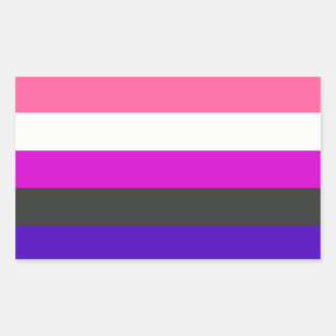 Genderfluid-Flagge Rechteckiger Aufkleber