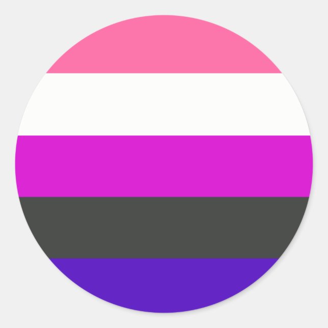 Genderfluid-Flagge Runder Aufkleber (Vorderseite)