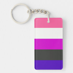 Genderfluid Flagge Schlüsselanhänger