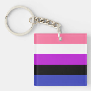 Genderfluid-Flagge Schlüsselanhänger